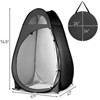 SEVOBAL Camping Tents Portable Privacy Shelter Tent for Outdoor Changing Toilet and Shower Use, Black, 22.05"*22.05"*1.18" - 3 of 4