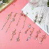 6 Pairs Floral Dangle Earrings for Women, Hypoallergenic Pearl Leaf Tassel Statement Earrings Set - 3 of 4