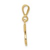Black Bow Jewelry 14k Yellow Gold, Ashley Collection, Textured Initial S Pendant - 2 of 4