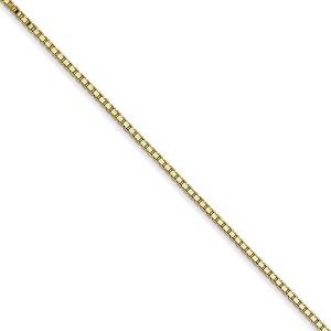 Black Bow Jewelry 1.1mm, 10k Yellow Gold, Box Chain Necklace - 1 of 4