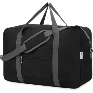 Foldable carry on luggage, airline approved travel luggage bag Foldable men's and women's travel airplane luggage bag 40L,with shoulder straps - 1 of 4
