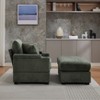 GDFStudio Ulen Modern Corduroy Upholstered Storage Chair with Ottoman and Detachable Cushions - 2 of 4