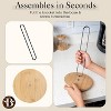 Paper Towel Holder - Wooden Paper Towel Holder with Non-Slip Wood Base, Modern Style, Countertop Paper Towel Holder for Kitchen, Home, Office - 4 of 4