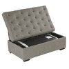 Whisen 49.6" Convertible Ottoman Sleeper Sofa Bed with Memory Mattress - Space-Saving Tufted Design for Small Living Rooms - 4 of 4