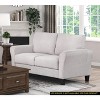 TiramisuBest Modern Transitional Sand Hued Textured Fabric Upholstered 1pc Loveseat Attached Cushion Living Room Furniture, Modular Sectiona - 2 of 4