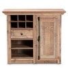 1 Door Albert Farmhouse Rustic Wood Dining Room Sideboard Buffet Oak Brown - Baxton Studio: Storage Cabinet with Wine Rack - 3 of 4