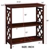 YONWAY Console Table 3-Tier with Storage Shelves,Open Bookshelf Bookcase with Solid Wood Legs for Hallway, Living Room and Bedroom - 3 of 4