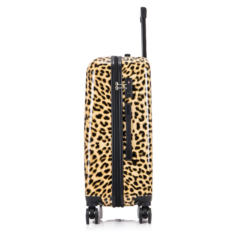 InUSA PRINTS Lightweight Hardside Medium Checked Spinner Suitcase - Cheetah, 6 of 17