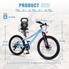 CAVINAS 24 Inch Shimano 6-Speed Bike with Disc Brakes for Girls and Boys,Mountain Bicycle with Leather Saddle and Grips,Blue - 3 of 4