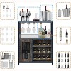 TackView Coffee Wine Bar Cabinet with Storage and Detachable Rack,Farmhouse Sideboard and Buffet Cabinet for Home Office - 4 of 4