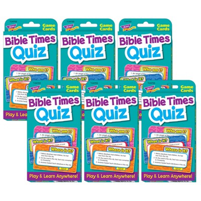 TREND Bible Times Quiz Challenge Cards®, 6 Sets