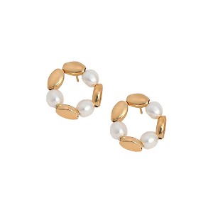 SOHI Women's California Gold The Loop Stud Earrings - 1 of 4