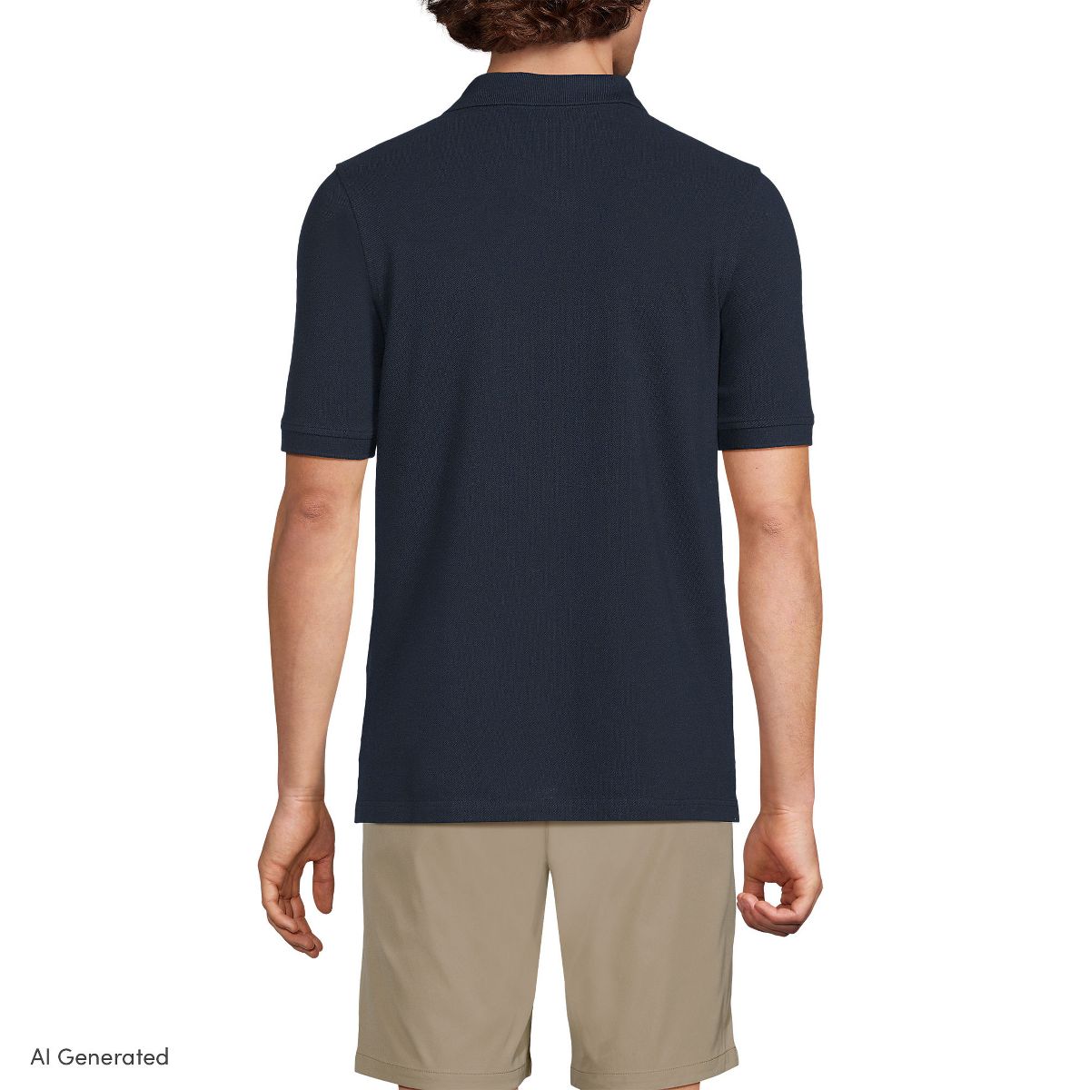 Lands' End School Uniform Young Men's Short Sleeve Mesh Polo Shirt - thumbnail 9