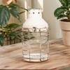 Vintage Metal Lantern with Rustic Finish, 14" Tall, Indoor & Outdoor Decor Light, Large Size - 4 of 4