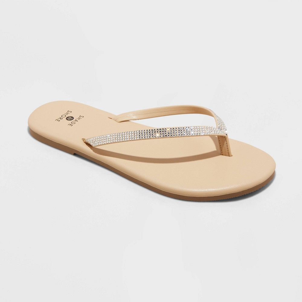 Women's Cali Flip Flop Sandals - Shade & Shore™ Silver 9