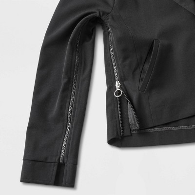 A New Day Women's Adaptive Seated Fit Side Opening Blazer Jacket - A New Day™ Black L: Midweight Twill, Wheelchair Friendly — фото 2