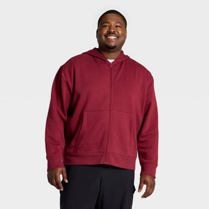 Men's Active Comfort Fleece Full-Zip Sweatshirt - All In Motion™ - 1 of 3