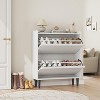 Shoe Cabinet with 3 Flip Drawers, Modern Shoe Storage for Entryway, Wooden Shoe Organizer Cabinet with Adjustable Shelf, Hidden Shoe Rack - 4 of 4
