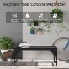 MOEPISY Outdoor Park Bench With Slatted Seat - 4 of 4
