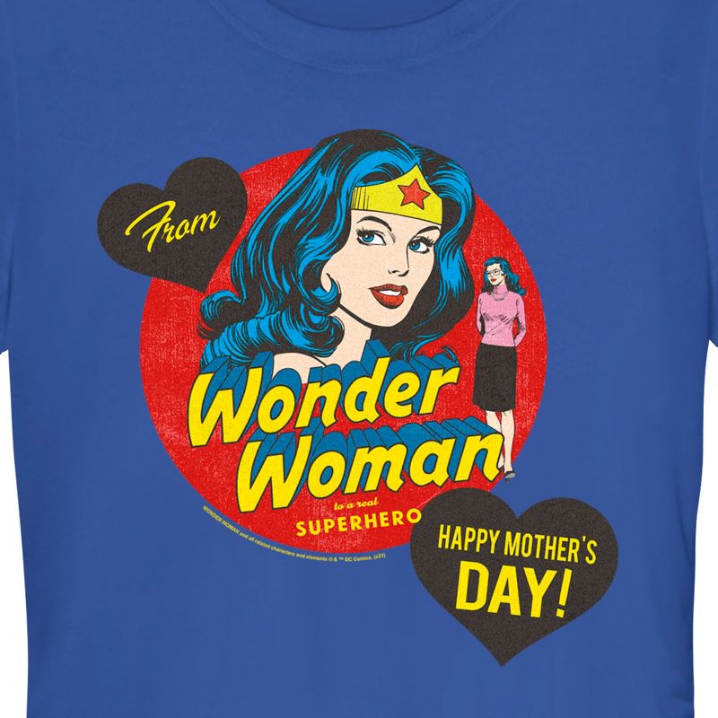 Juniors Womens Wonder Woman To a Real Superhero T-Shirt, 2 of 5