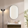 SEVOBAL Bathroom Vanity Mirrors Oval Metal Frame Distortion Durable Rust Resistant Easy Installation Shatter Proof Anti Fog, Black, 40"*30"*0.75" - 2 of 4