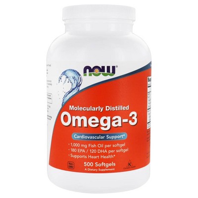 NOW Foods Omega-3 Fish Oil 1000 mg.  -  500 Count