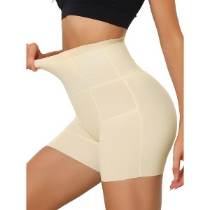 Allegra K Women's High Waisted Butt Lifter Tummy Control Panties Shapewear - 1 of 4