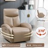 CAVINAS 3-in-1 Rocking Recliner Chair with Swivel, Adjustable Lumbar Support & USB Charging Ports, Modern Accent Chair for Living Room - 2 of 4