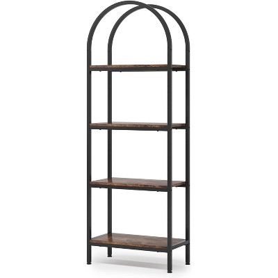 Tribesigns 70.8" 4-Tier Open Arched Bookshelf