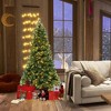 Resenkos 6-Foot Hinged Artificial Christmas Tree with Warm White LED Lights - - 4 of 4