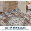 5x7 Washable Area Rug Vintage Floral Print Non Slip Thin Foldable Carpet for Living Room Bedroom Kitchen and Bathroom Traditional, Red - 3 of 4