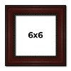 PosterPalooza | Square Distressed Brown Picture Frame - UV Acrylic, Foam Board Backing, Hanging Hardware - 2 of 4