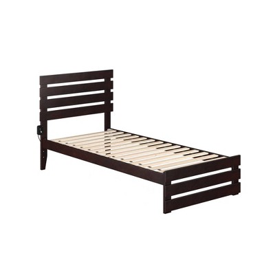 Twin Xl Oxford Bed with Footboard Espresso - AFI: Painted Satin Finish, Wood Frame, No Box Spring Needed