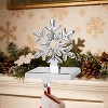 6 Pcs Christmas Snowflake Stocking Holder, Metal Christmas Stocking Hanger, 3D Sliver Stocking Hooks Non-Slip - 4 of 4