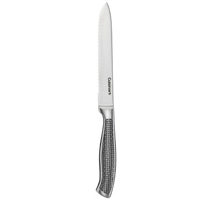 Cuisinart Graphix 5" Stainless Steel Serrated Utility Knife With Blade Guard - C77SS-5SUT