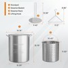 Winado 30 QT Stainless Steel Stock Pot with Strainer Basket , Lid, Hook and Steamer - 2 of 4