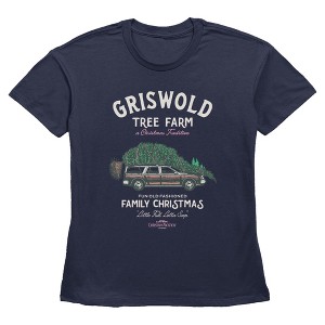 Womens National Lampoon's Christmas Vacation Famous Griswold Tree Farm T Shirt - 1 of 3