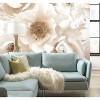 RoomMates Floral Peel and Stick Wallpaper Mural Cream: Self-Adhesive Vinyl Botanical Design, 6 Pieces, 81 Sq Ft Coverage - 2 of 4