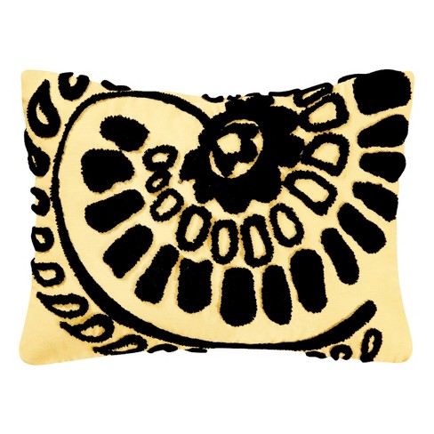 C&F Home 12" x 16" Borrego Black Tufted Pillow - image 1 of 4