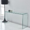 Lirago Tempered Clear Glass Console Table-Rounded Edge Sofa Table for Living Room Office & Compact Spaces 13.7"D * 43.3"L * 29.5"H - 2 of 4