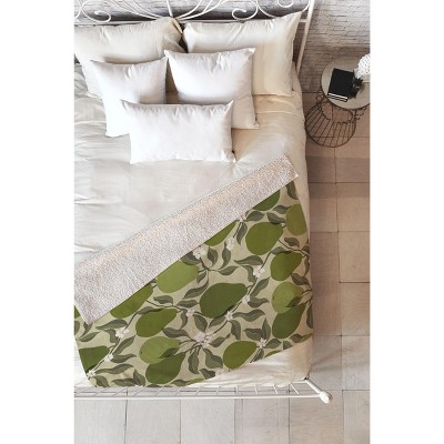 Cuss Yeah Designs Abstract Pears 60" x 50" Fleece Throw Blanket - Deny Designs
