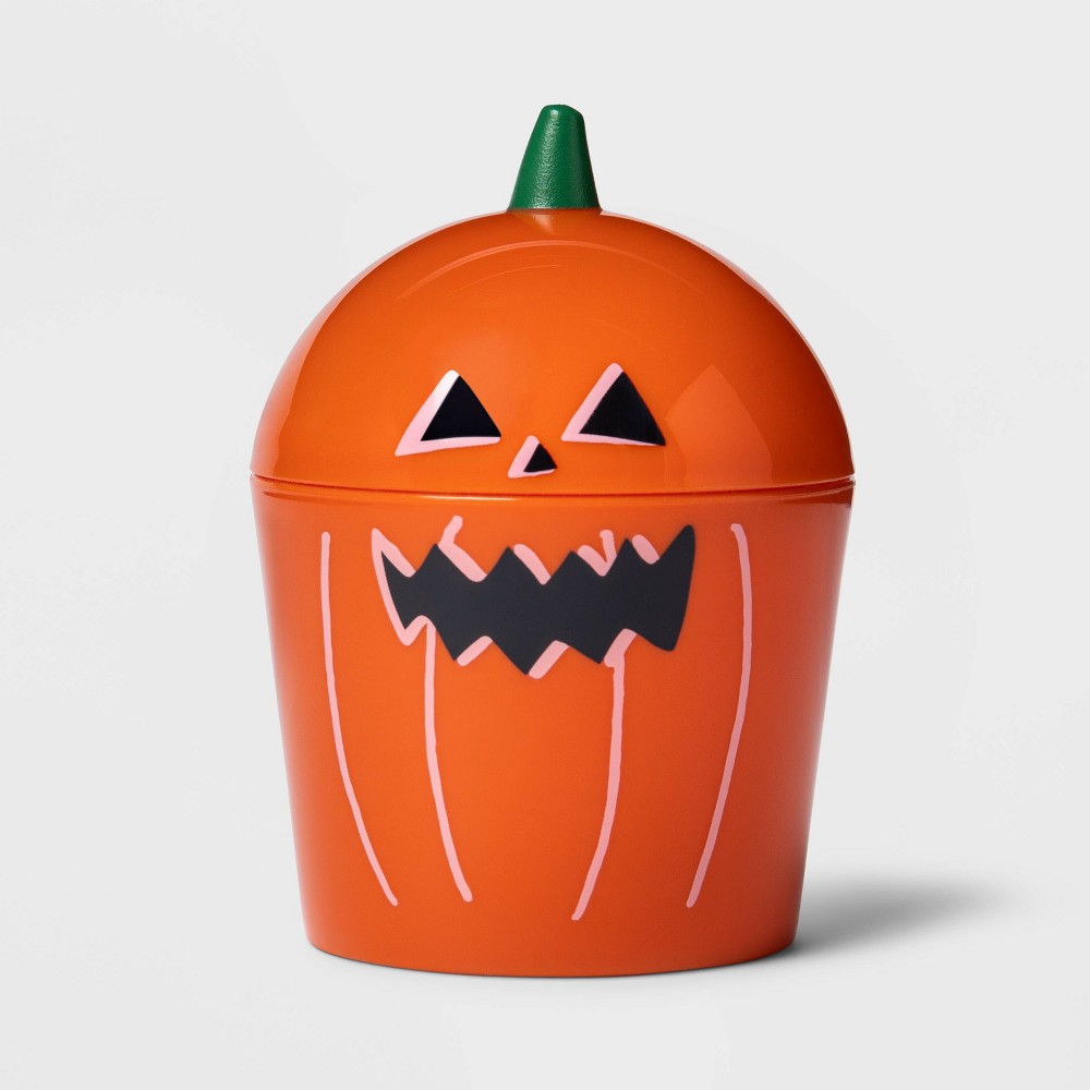 10.5oz Plastic Halloween Pumpkins Snack Cup with Lid - Hyde & EEK! Boutique