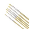 Unique Bargains Round Tip Brush for Gouache Nylon Bristles with Aluminum Collar and Plastic Handle 6 Pcs - 3 of 3