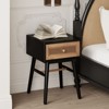 JIONJOY Farmhouse Clean-Lined Nightstand with 1 drawer- Fully Assembled Rustic End Table for Bedroom or Living Room - 4 of 4