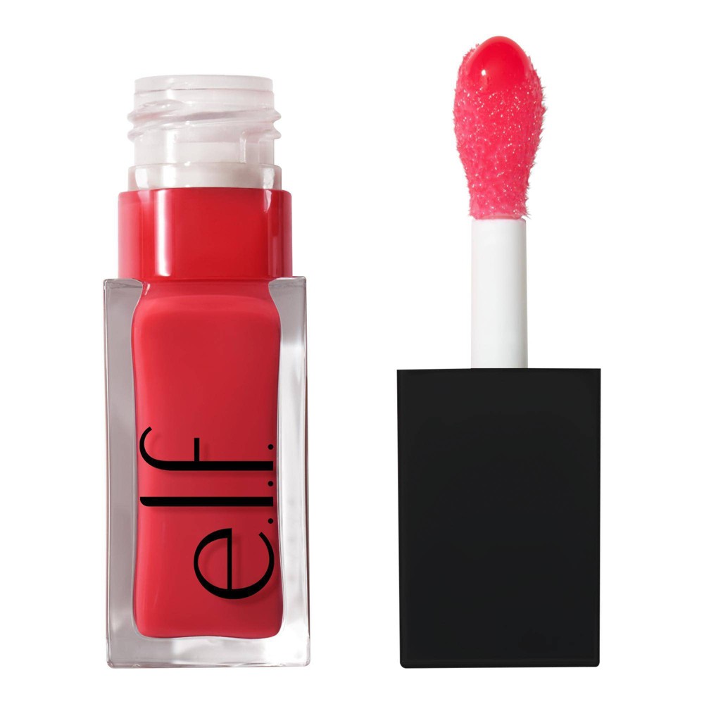 Photos - Other Cosmetics ELF e.l.f. Glow Reviver Lip Oil - Red Delicious - 0.25 fl oz 