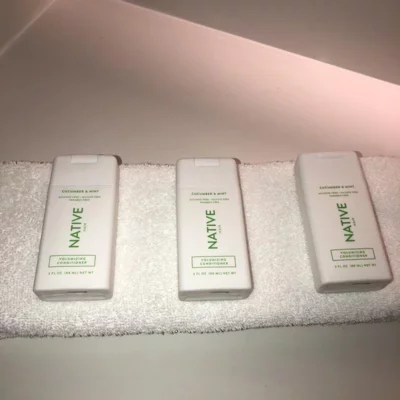 user image by AspenHunter, Native Travel Size Vegan Cucumber &#38; Mint Natural Volume Conditioner, Clean, Sulfate, Paraben and Silicone Free - 3 fl oz