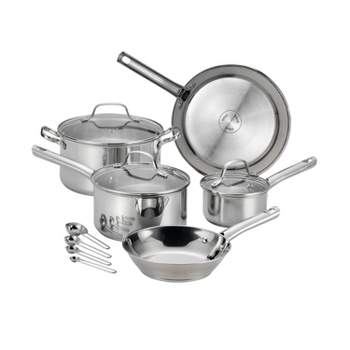 T-fal 14pc Performa Stainless Steel Cookware Set Silver
