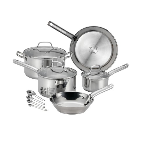 T-Fal Cook & Strain Stainless Steel Cookware Set, 14 Piece Set