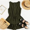 Imily Bela Womens V Neck Beach Tank Rompers Flowy Ruffle Layered Shorts Jumpsuit High Waist - 4 of 4