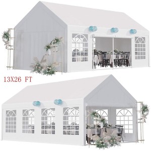 arty Tent Heavy Duty Wedding Canopy W/ Removable Sidewall & Storage Bag - 1 of 4